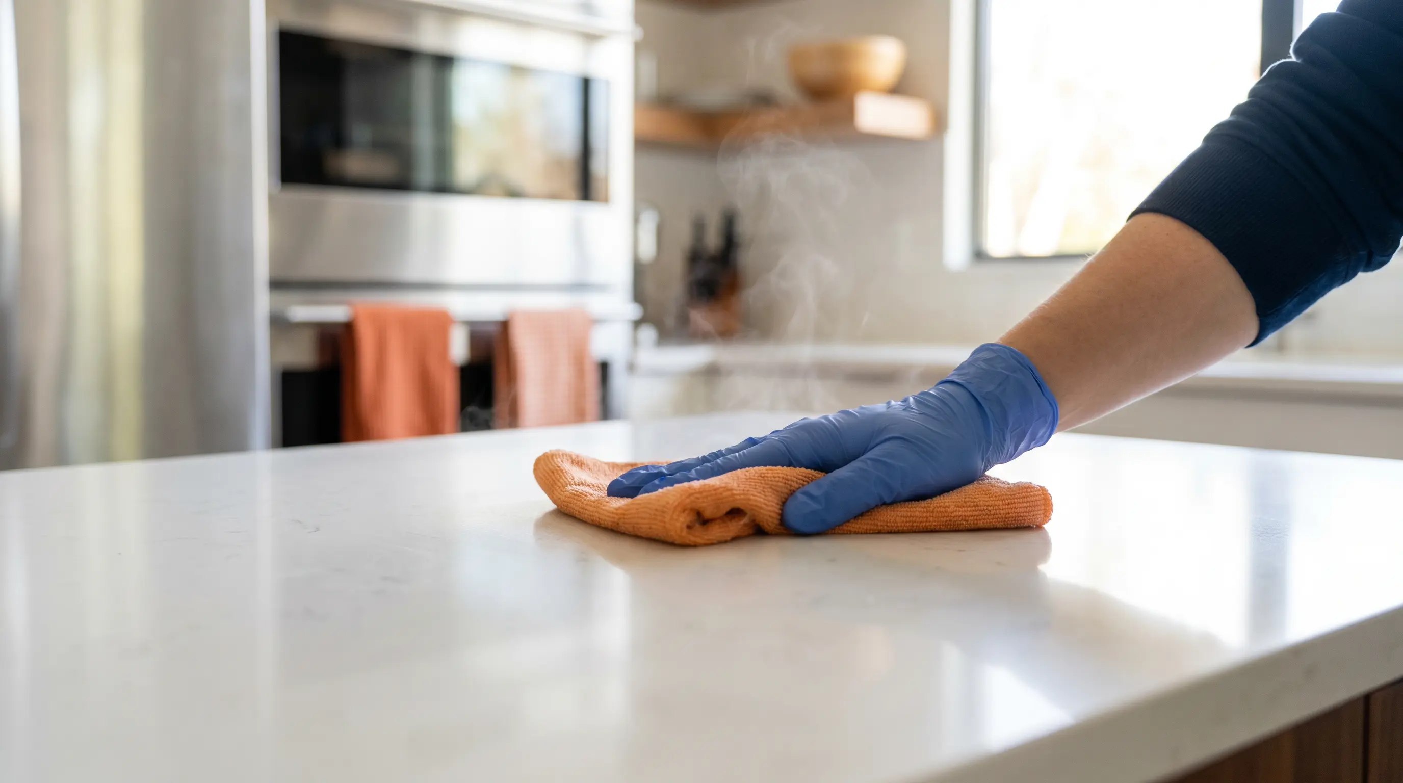 Deep cleaning in St. Louis — detailed scrubbing of kitchen and bath surfaces